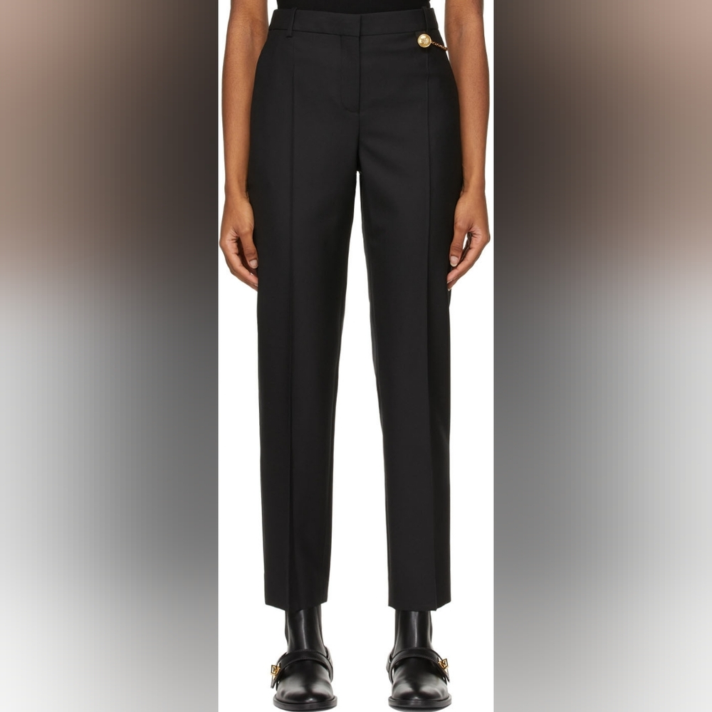 GIVENCHY Wool Cigarette Pants With 4G Chain